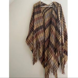 Soft knitted poncho Shawl